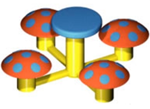 Image of Mushroom Table with 4 Seats
